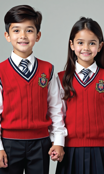 Kids School winter Uniform Red